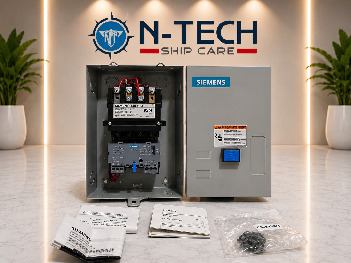 Siemens 14CUD32BC Enclosed Motor Starter Assembly with ESP200 Overload Relay