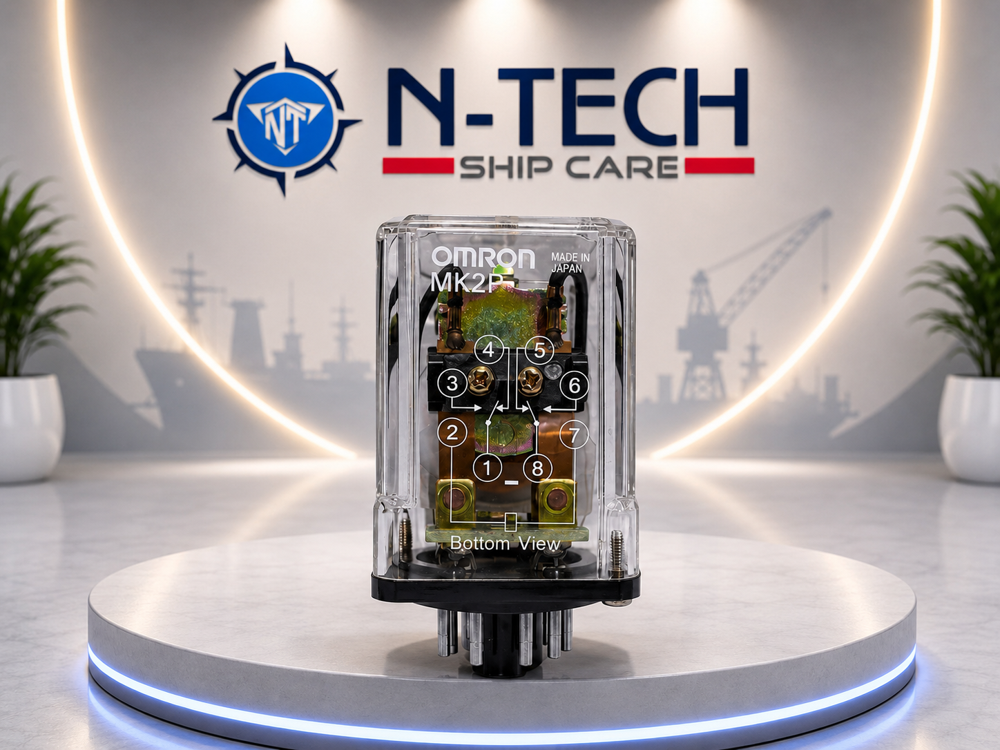 OMRON MK2P 8-Pin Plug-In Power Relay 200/220VAC
