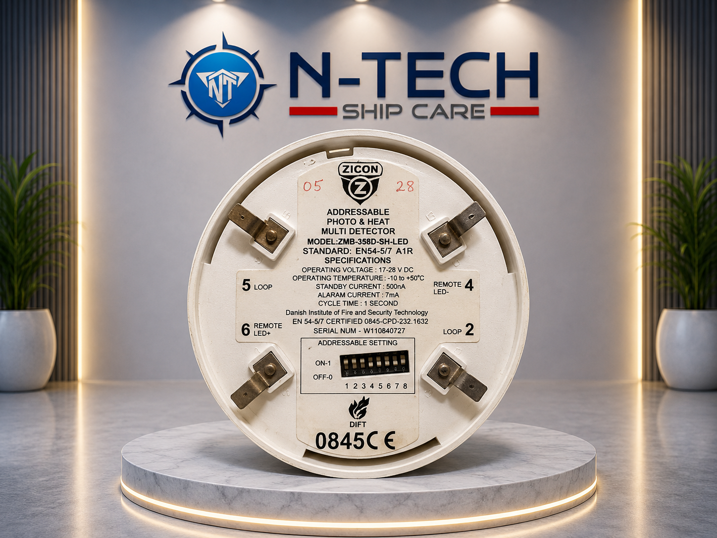 Zicon ZNB-358D-SH-LED Addressable Photo & Heat Multi Fire Detector