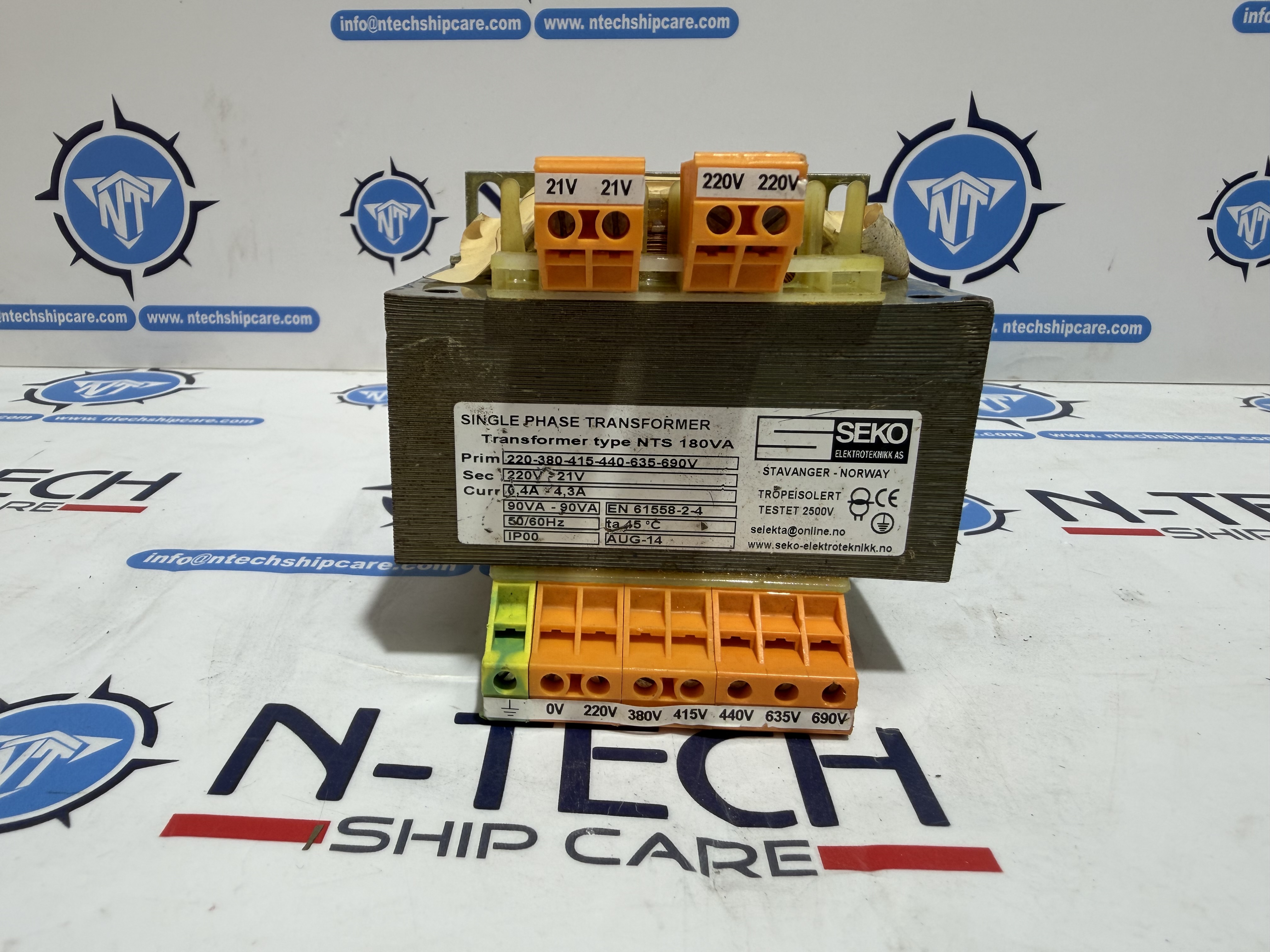 SEKO NTS 180VA Single Phase Transformer