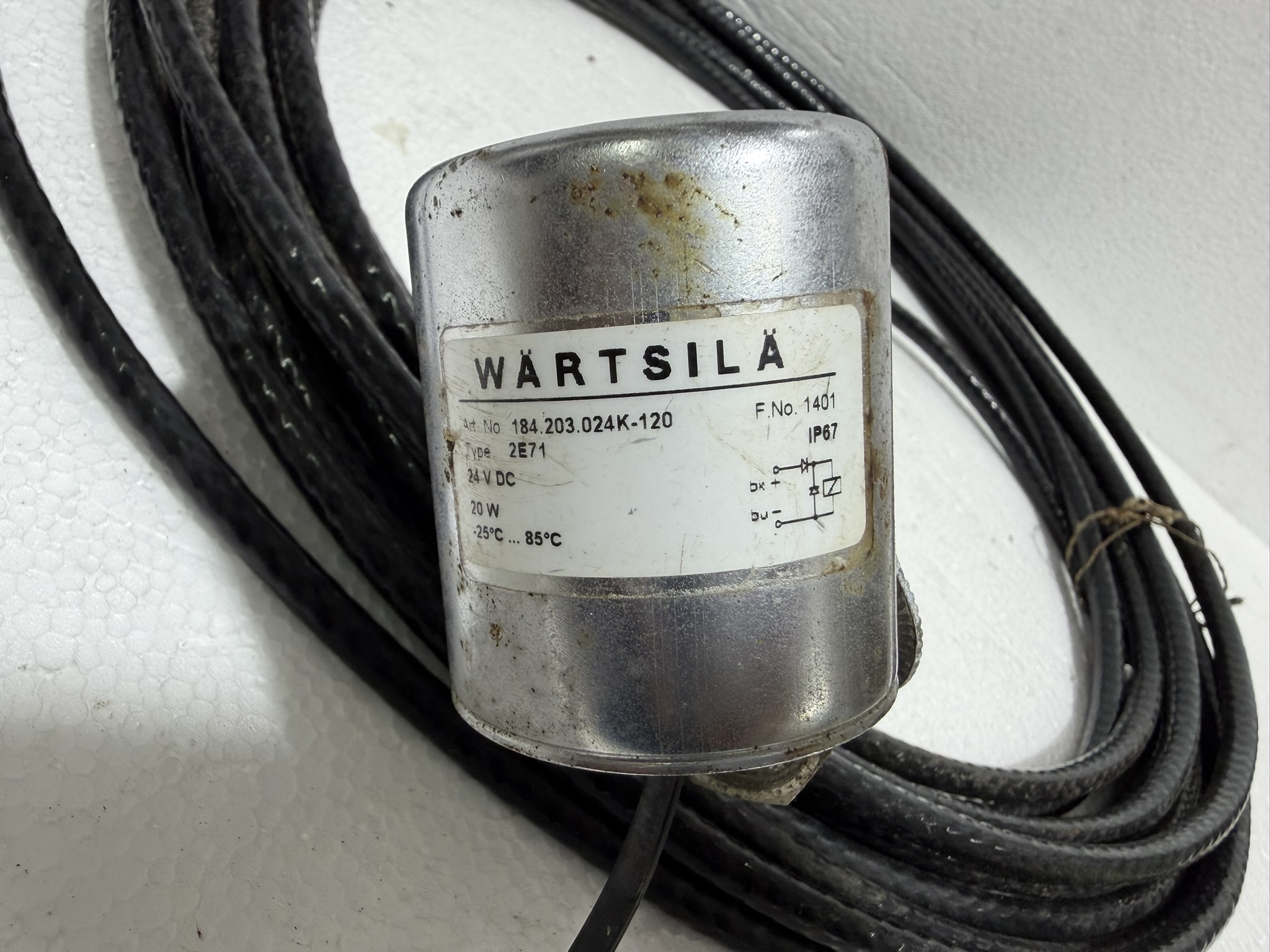 WÄRTSILÄ Type 2E71 24V DC Solenoid Coil