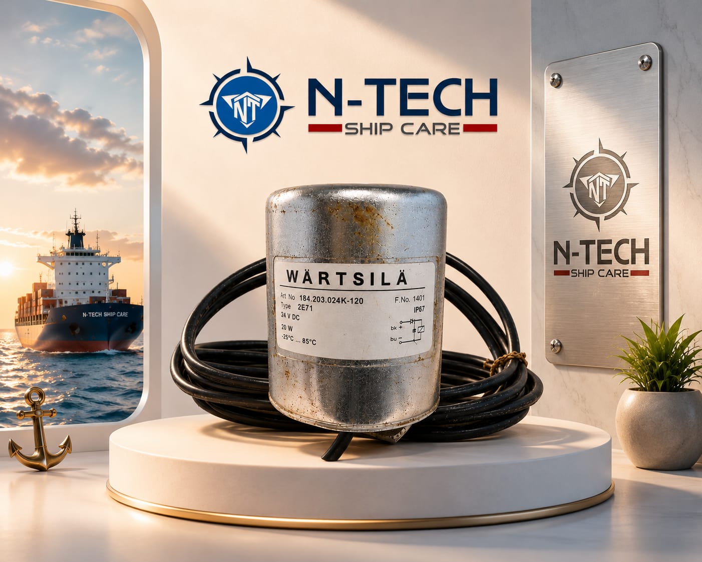 WÄRTSILÄ Type 2E71 24V DC Solenoid Coil